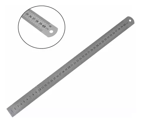 REGLA METALICA 40 CM