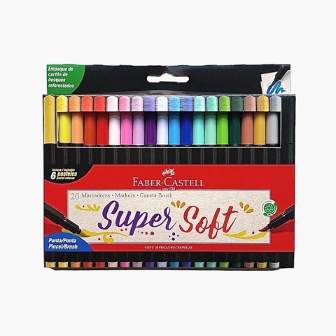 MARCADORES BRUSH SUPERSOFT X 20