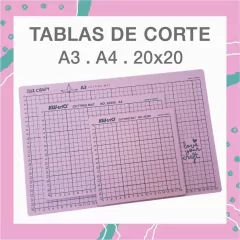 BASE DE GOMA PARA CORTE 45x30cm A3 : ROSA en internet