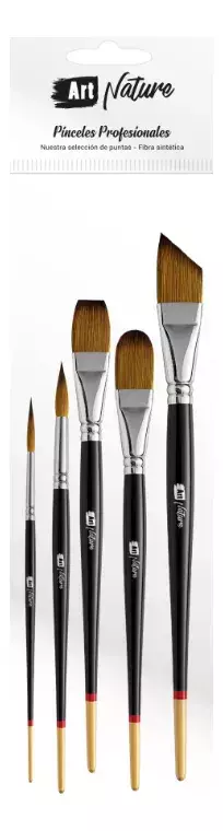 Set De Pinceles X 5 Art Nature ALEATOREOS Premium