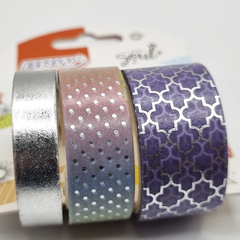 Washi Tape Linea Shine X 3 Mod:WT0402 - comprar online
