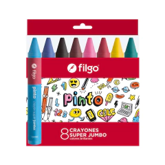 8 CRAYONES SUPER JUMBO FILGO