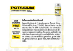 Citrato de Potasio (60 cápsulas) – InnovaNaturals - Villa Adelina Suplementos Deportivos