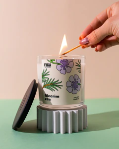 Vela aromática Alecrim Zen - Alecrim e Gerânio