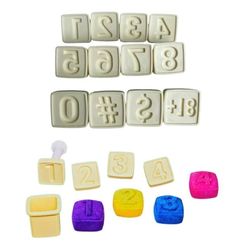 Modelador Ejetor Números para Brigadeiro, Doce, Massa e Biscoito Festplastik