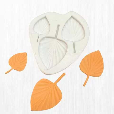 Molde de Silicone Folhas de Palmeira