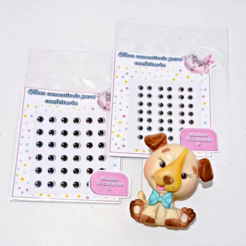 Cartela de Olhos de Gelatina Comestíveis Coloridos 3mm - comprar online