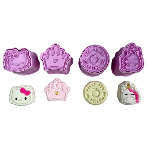 Kit 4 Modeladores Ejetores para Brigadeiro, Doce, Massa e Biscoito