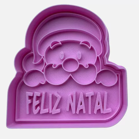 Cortador e Marcador Plástico Feliz Natal Papai Noel