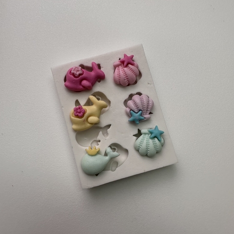 Molde de Silicone Miniaturas Fundo do Mar (04) - comprar online