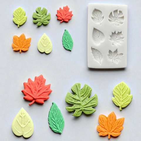 Molde Silicone Aplique Folhas - comprar online