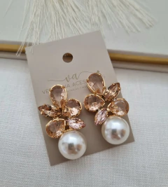 Brinco em Banho Dourado com Pedrarias - comprar online