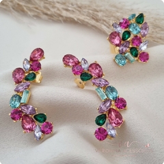 Conjunto de Brinco modelo Earcuff e anel em Banho Dourado Ea 0421 - comprar online