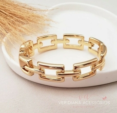 Bracelete em Banho Dourado com Acabamento em Verniz Italiano Pu059 - comprar online