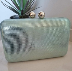 Clutch Metalizada Verde Menta com Corrente Dourada Ct012 na internet