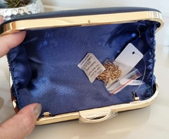 Conjunto em Tecido Metalizado Azul Marinho CJ206 - comprar online