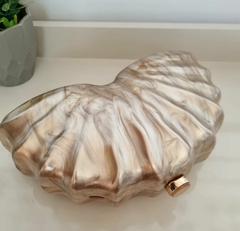 Clutch em Acrilico com acabamento em Banho Dourado CT052 - comprar online