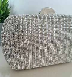 Clutch em Pedrarias com Acabamentos em Banho Prata Ct 063 - loja online