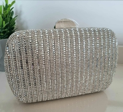 Clutch em Pedrarias com Acabamentos em Banho Prata Ct 063 - comprar online