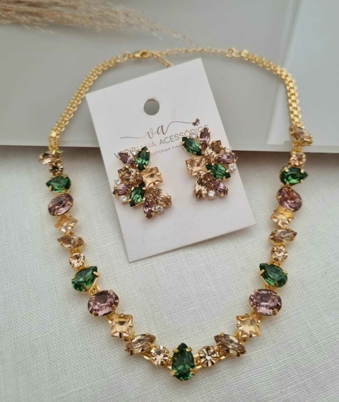 Colar em Banho Dourado Cj140