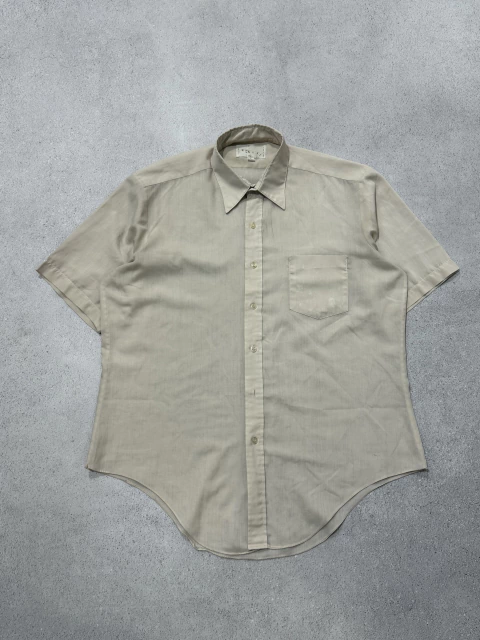 Camisa de seda color Hueso T.L - comprar online