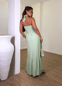 Vestido longo liso - Todas as cores aqui na internet