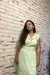 Vestido Verde Longo Algodão Texturizado - comprar online