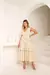 Vestido Midi Bordado Off-White - Três Marias