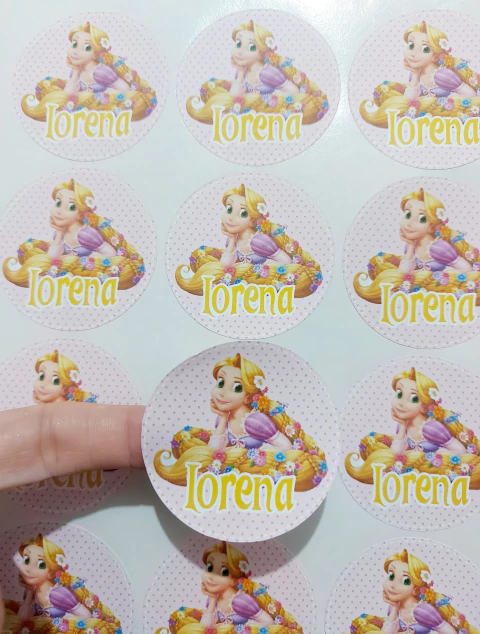 Adesivo - Rapunzel - Enrolados - 30 unidades - comprar online