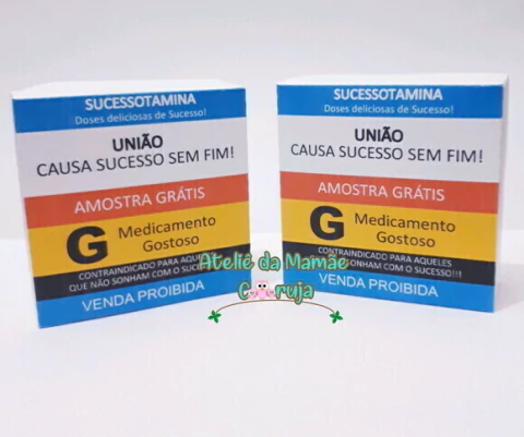 Caixa Remédio Personalizada Motivacional - 20 unidades