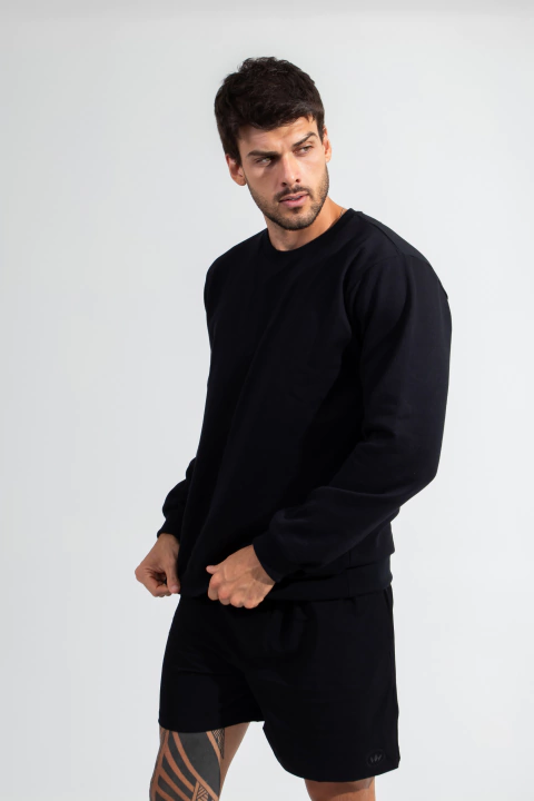 Moletom Sweatshirt - Preto - comprar online