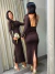 Vestido Midi Manga Longa Canelado Olívia - Vivet