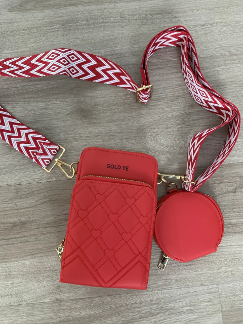 Bolsa carteira detalhe coração alça grossa - comprar online