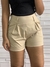Short alfaitaria com amarração e zíper lateral - loja online
