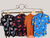 Camisa estampada unissex com botões