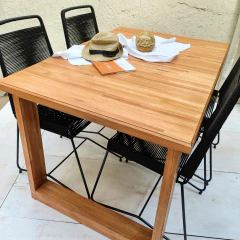 MESA EUCALIPTO 1,20 X 0,85 PATAS CUADRADAS. EN STOCK en internet