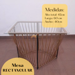 MESA DE APOYO TEJIDA RECTANGULAR - tienda online