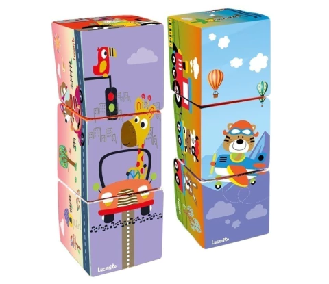 Cubos Empilháveis Animais em Meios de Transporte