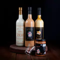 Kit 5 Itens: Doce de Leite Clássico 400g + Kit 3 Licores Artesanais Mister Licor + Copo Shot 50ml - comprar online