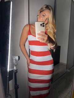 Imagem do Vestido listras BASIC - vermelho