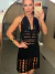 Vestido Curto de Crochê - preto na internet