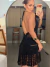 Vestido Curto de Crochê - preto - comprar online