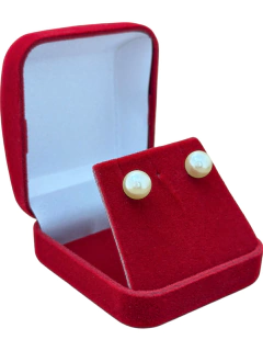 BRINCO PÉROLA FIXO 8MM EM PRATA 925.