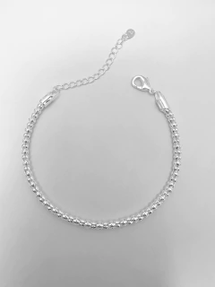 Pulseira malha pipoca 3,2mm semijoia prataleve. - comprar online