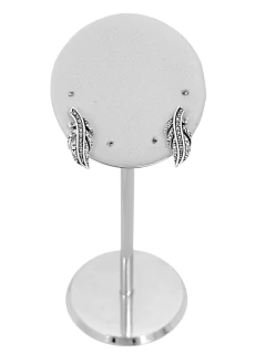 Brinco folha envelhecido semijoia prataleve. - comprar online