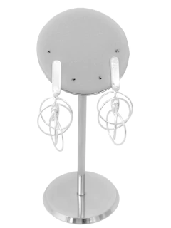 Brinco argolas em espiral balanço semijoia prataleve. - comprar online