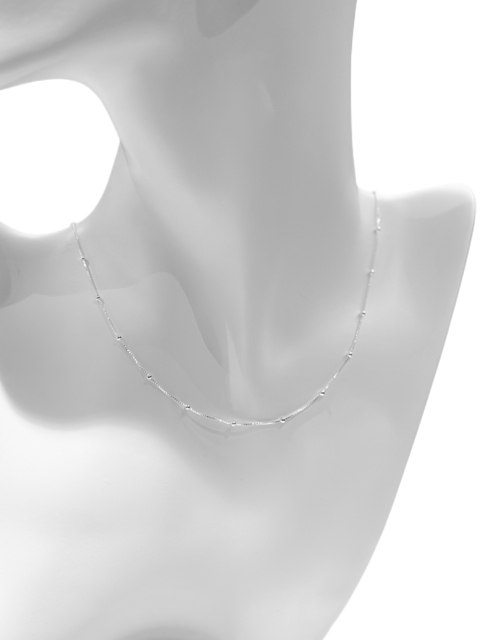 Gargantilha com bolinhas veneziana fina prata 925. - comprar online