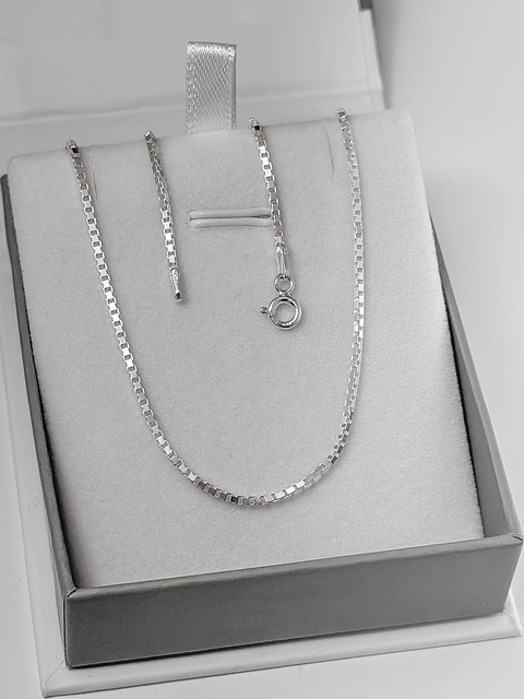 Corrente veneziana espelhada 1.3mm prata 925. - comprar online