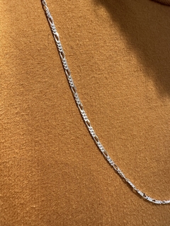 Corrente masculina 3x1 espelhada 2,2 mm prata 925. - Companhia Da Prata