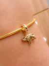 Berloque elefante folheado a ouro.